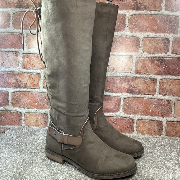 Shoedazzle Casey Womens knee high tall riding boots size 7.5 - Picture 1 of 7